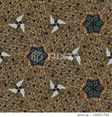Turkish embroidery and batik art work for screen printing carpet, rug, fabric, tiles and flooring. Pattern design for the home decor, wrapping paper, curtains, wall covering etc 130831788