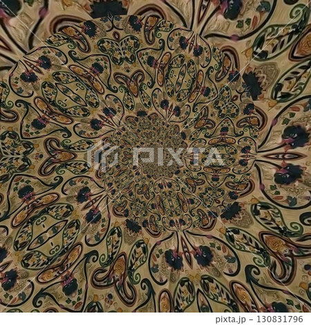 Turkish embroidery and batik art work for screen printing carpet, rug, fabric, tiles and flooring. Pattern design for the home decor, wrapping paper, curtains, wall covering etc 130831796