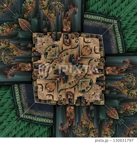 Turkish embroidery and batik art work for screen printing carpet, rug, fabric, tiles and flooring. Pattern design for the home decor, wrapping paper, curtains, wall covering etc 130831797
