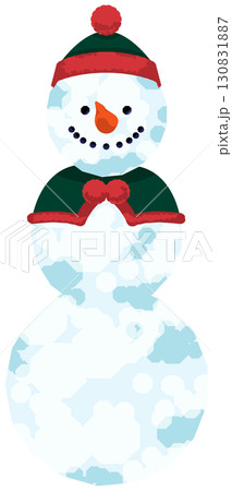雪だるま三段、いろんな帽子で楽しく 130831887