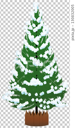 Christmas tree covered in snow, beautiful Christmas tree covered in snow, beautiful 130832005