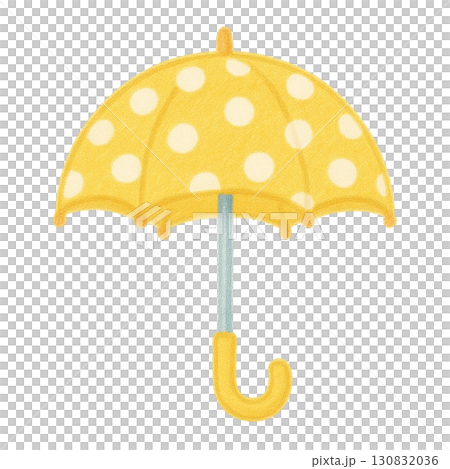 [雨季]圓點雨傘的插圖 130832036