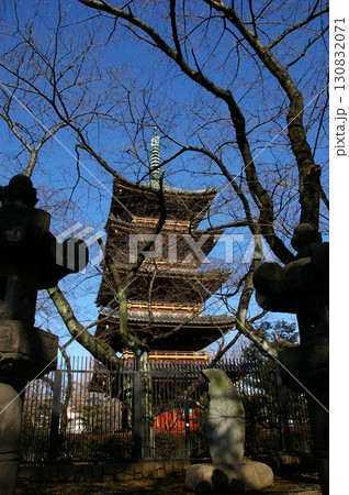 上野東照宮 旧寛永寺の五重の塔 江戸城の鬼門 130832071