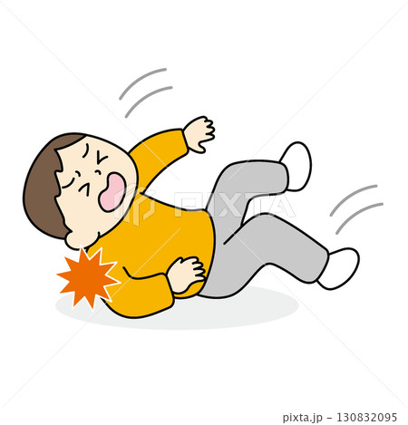 転倒する男性 転倒する男性 130832095