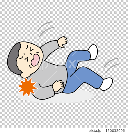 跌倒的老年人 130832096