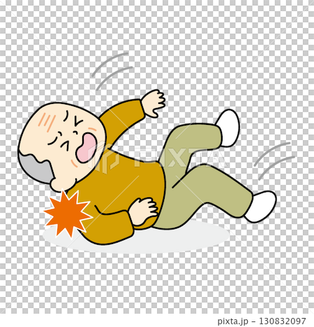 転倒する高齢者 130832097