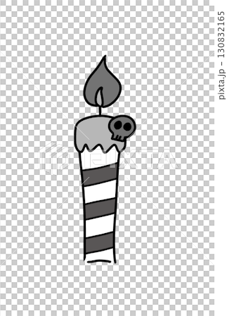 ハロウィン柄のロウソク ハロウィン柄のロウソク 130832165