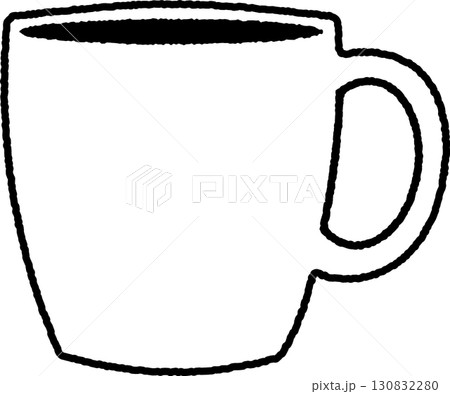 マグカップの形をしたシンプルなフレーム素材|カップ,フレーム,枠,コーヒー,ティー マグカップの形をしたシンプルなフレーム素材|カップ,フレーム,枠,コーヒー,ティー 130832280