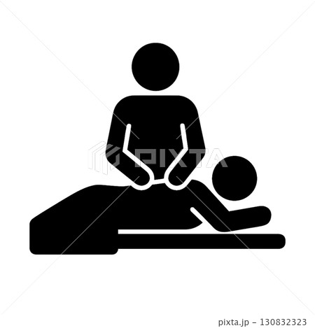 マッサージアイコン素材 リラクゼーション・整体・施術 マッサージアイコン素材 リラクゼーション・整体・施術 130832323
