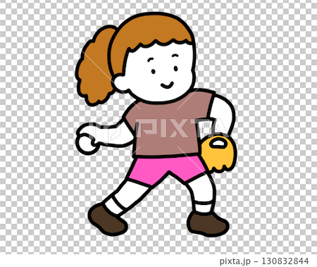 扔球的女孩 130832844