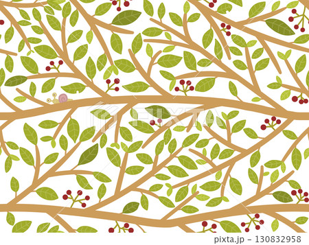 木の枝のシームレスパターン　E-1 130832958