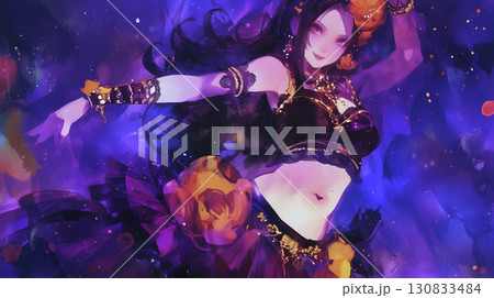 ハロウィンを楽しむ女の子 130833484