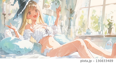 ハロウィンを楽しむ女の子 130833489