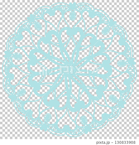 可愛的淺藍色蕾絲圖案插圖 可愛的淺藍色蕾絲圖案插圖 130833908