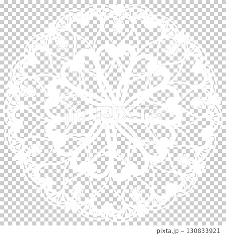 White cute lace illustration 130833921