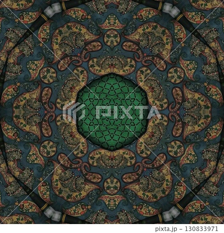 Turkish embroidery and batik art work for screen printing carpet, rug, fabric, tiles and flooring. Pattern design for the home decor, wrapping paper, curtains, wall covering etc Turkish embroidery and batik art work for screen printing carpet, rug, fabric, tiles and flooring. Pattern design for the home decor, wrapping paper, curtains, wall covering etc 130833971