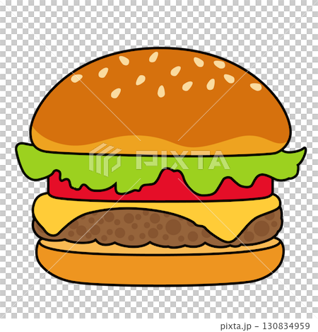 ハンバーガーのアイコン ハンバーガーのアイコン 130834959