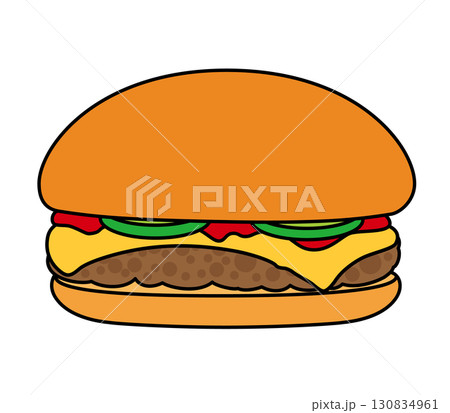 ハンバーガーのアイコン 130834961