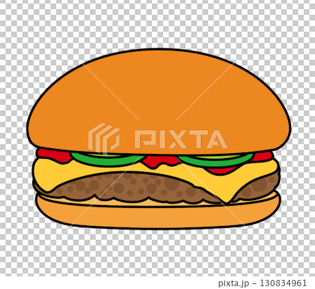 ハンバーガーのアイコン 130834961
