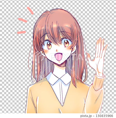 學習手的女孩 130835966