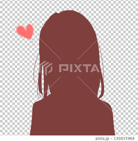 Female student love silhouette Female student love silhouette 130835968