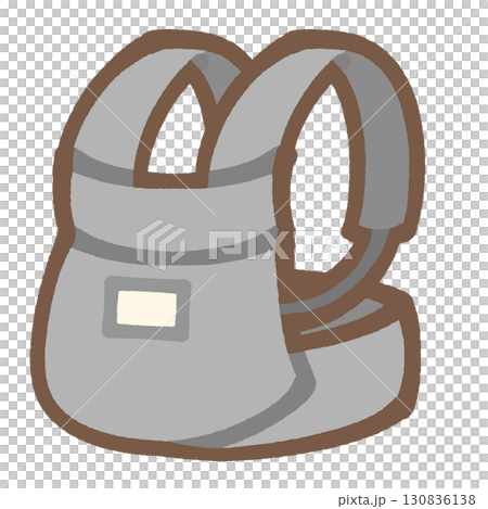 Simple and cute baby carrier icon illustration material 130836138