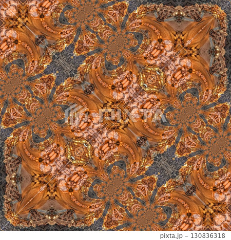 Artistic print design with candle light shadow effects for celebrating Jews Hanukkah festival. Decorating art for table cloth, banner, poster, invitation card, flyer background printing 130836318