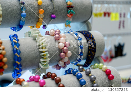 A variety of custom handmade jewelry 130837238