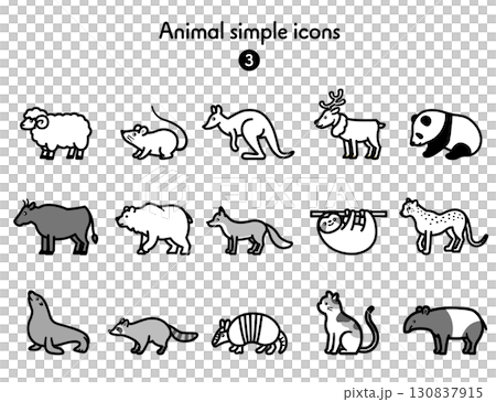 簡單圖示集合動物 3 130837915