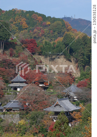 Autumn @west area，Kyoto / 京都西山・善峯寺を包み囲む秋の紅葉の始まった山々 130838128