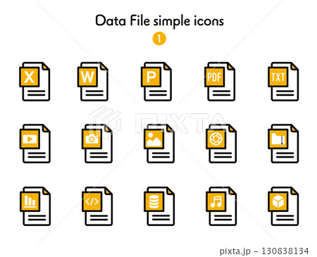 シンプルアイコン集 ファイル 130838134