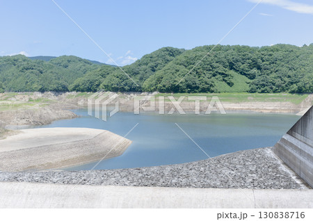 渇水した二ツ石ダム 130838716