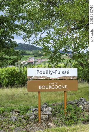 Pouilly Fuisse vineyards in Bourgogne wine region, France 130838746