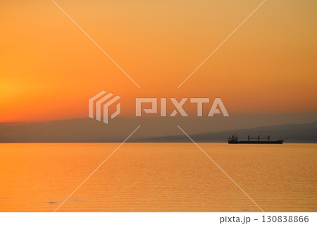 荒尾市 有明海 海岸 元旦の夕暮れ、 荒尾市 有明海 海岸 元旦の夕暮れ、 130838866