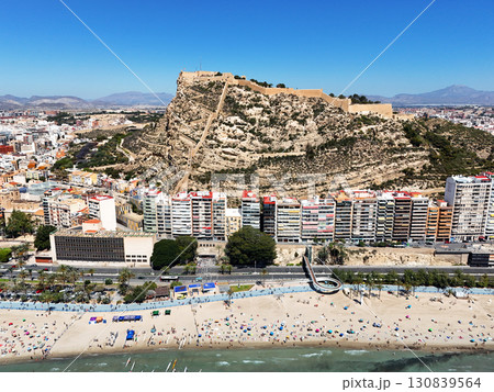 Panoramic view of Alicante with Santa Barbara Castle. Spain Panoramic view of Alicante with Santa Barbara Castle. Spain 130839564