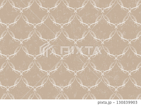 クラシカルでシンプルな細いダマスク模様グランジ茶色 クラシカルでシンプルな細いダマスク模様グランジ茶色 130839903