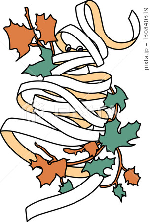 ハロウィンキャラクターイラスト_透明人間 130840319