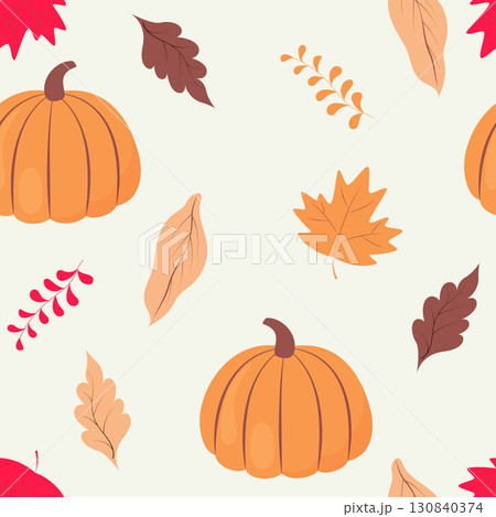 autumn background with pumpkin 130840374
