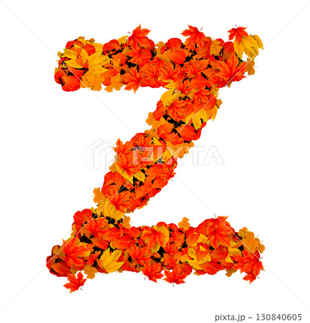 Letter Z formed by autumn leavesのイラスト素材 [130840605] - PIXTA