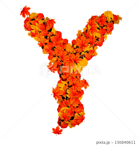 Letter Y formed by leaves Letter Y formed by leaves 130840611