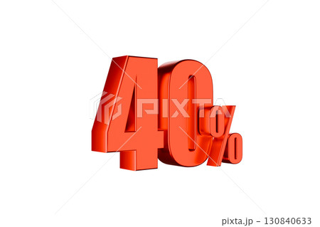 Red 3D render with 40 procent opacity 130840633