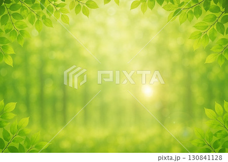 背景素材 新緑 若葉 エコイメージ 背景素材 新緑 若葉 エコイメージ 130841128