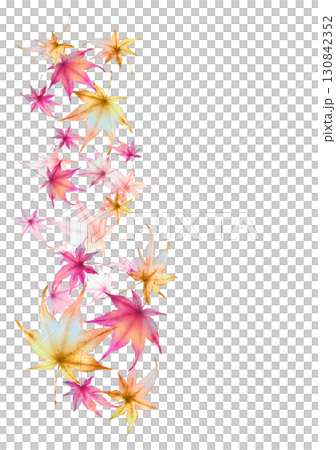 楓葉呈現柔和的水彩色彩 楓葉呈現柔和的水彩色彩 130842352