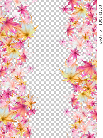 A maple frame with soft watercolor colors 130842353