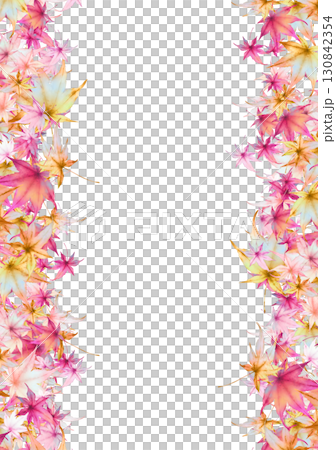 Watercolor-style maple frame 2 130842354