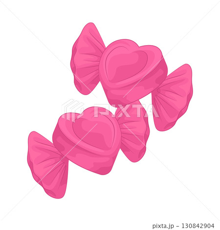 Illustration of heart candy 130842904