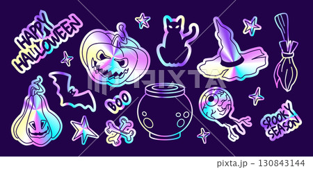 Holographic Halloween sticker collection Holographic Halloween sticker collection 130843144