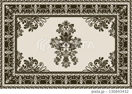 Vintage Arabic pattern.Persian colored carpet.Ikat ethnic style moroccan rug and carpet.Rich ornament for fabric design,handmade,interior decoration,rug,tapis,yoga mat,textiles.Multicolored background Vintage Arabic pattern.Persian colored carpet.Ikat ethnic style moroccan rug and carpet.Rich ornament for fabric design,handmade,interior decoration,rug,tapis,yoga mat,textiles.Multicolored background 130843432
