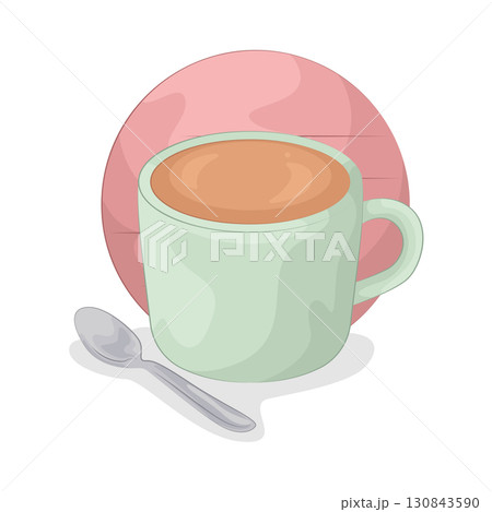 Illustration of coffee cup 130843590