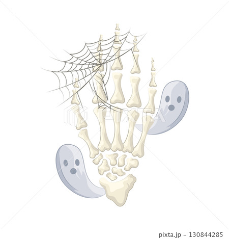 Illustration of skeleton hand Illustration of skeleton hand 130844285